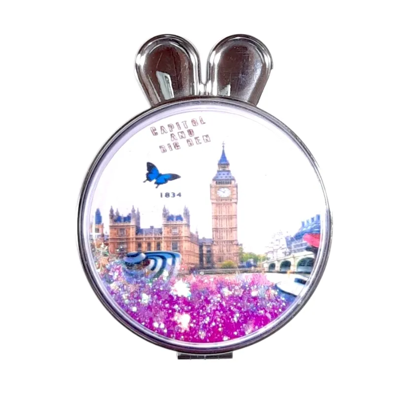 آینه جیبی آکواریومی_خرگوشی طرح برج ساعت