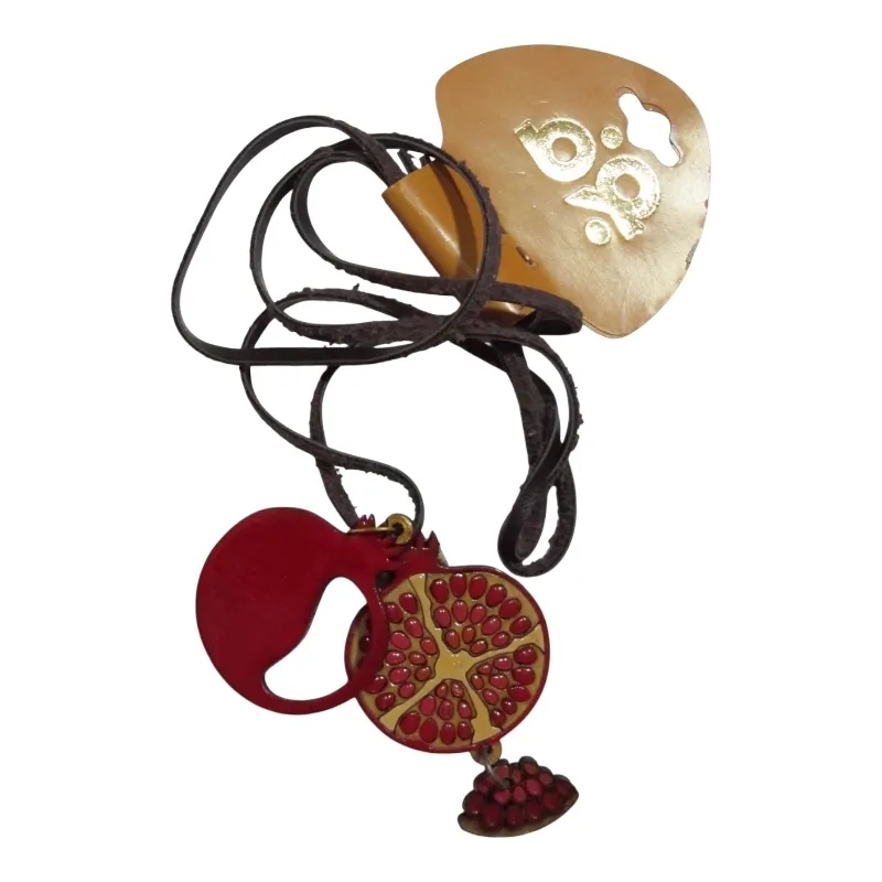 گردنبند چوبی _ طرح انار